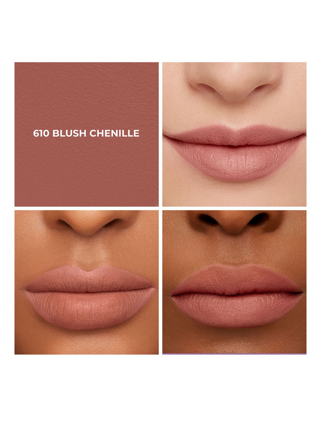 Laura Mercier Caviar Smoothing Matte Lipstick Refill - navulling - detail 4 610 blush chenille