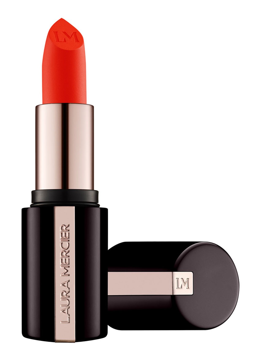 Laura Mercier Caviar Smoothing Matte Lipstick - voorkant 500 flame challis