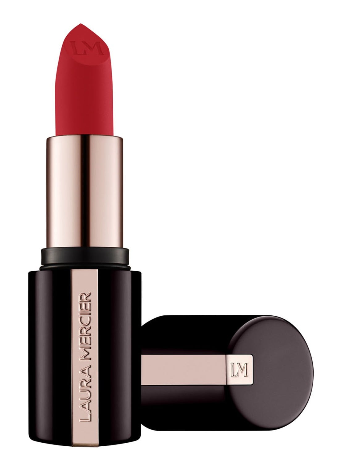 Laura Mercier Caviar Smoothing Matte Lipstick - voorkant 520 scarlet velvet