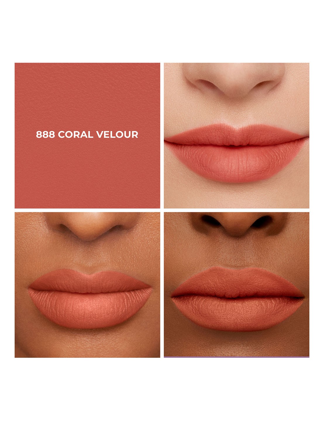 Laura Mercier Caviar Smoothing Matte Lipstick - detail 3 888 coral velour