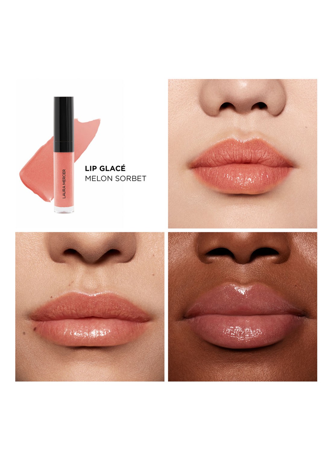 Laura Mercier Lip Glacé - lipgloss - detail 4 150 melon sorbet