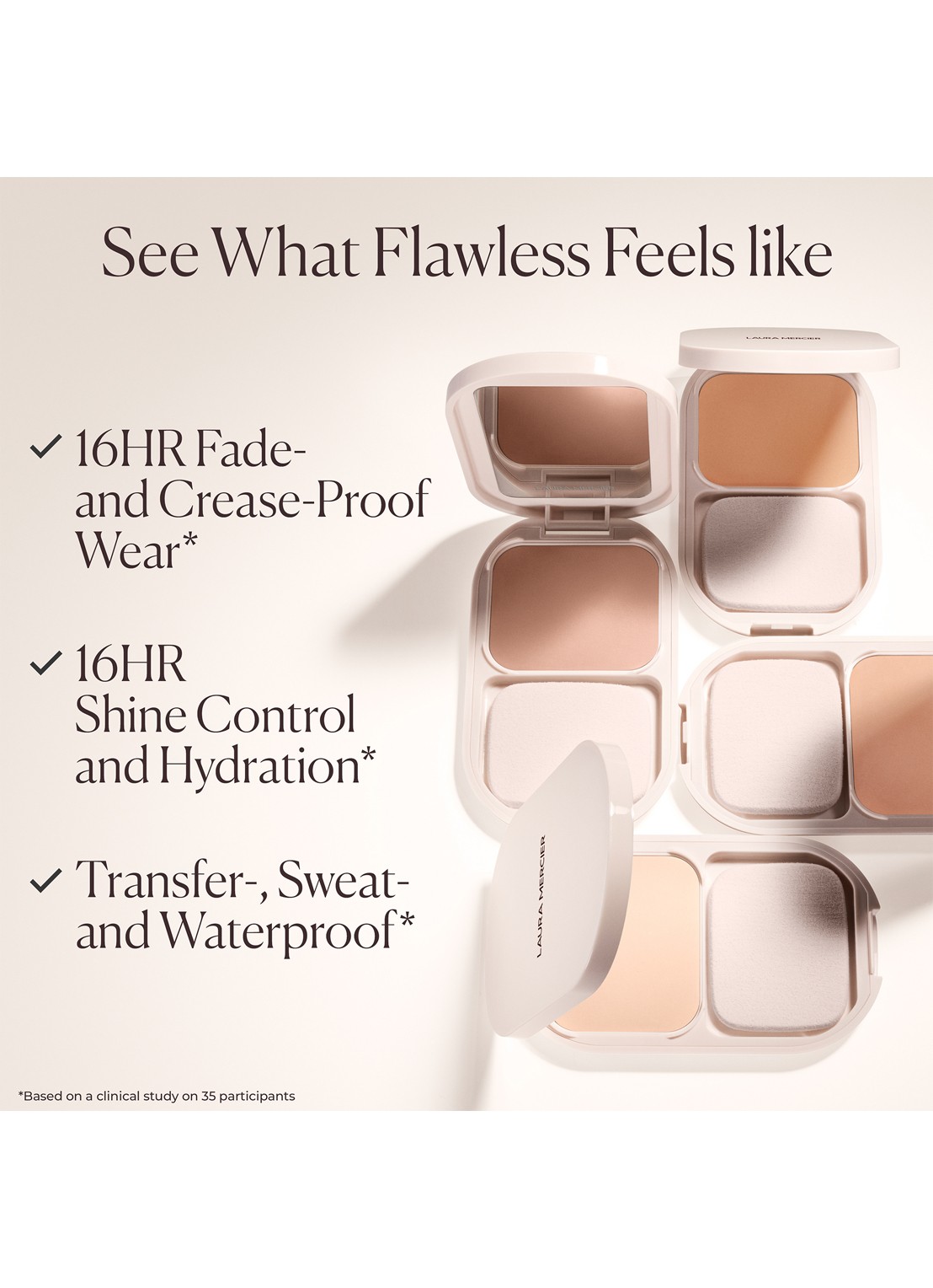 Laura Mercier Real Flawless Feather Matte Powder Foundation - detail 7 0n chantilly