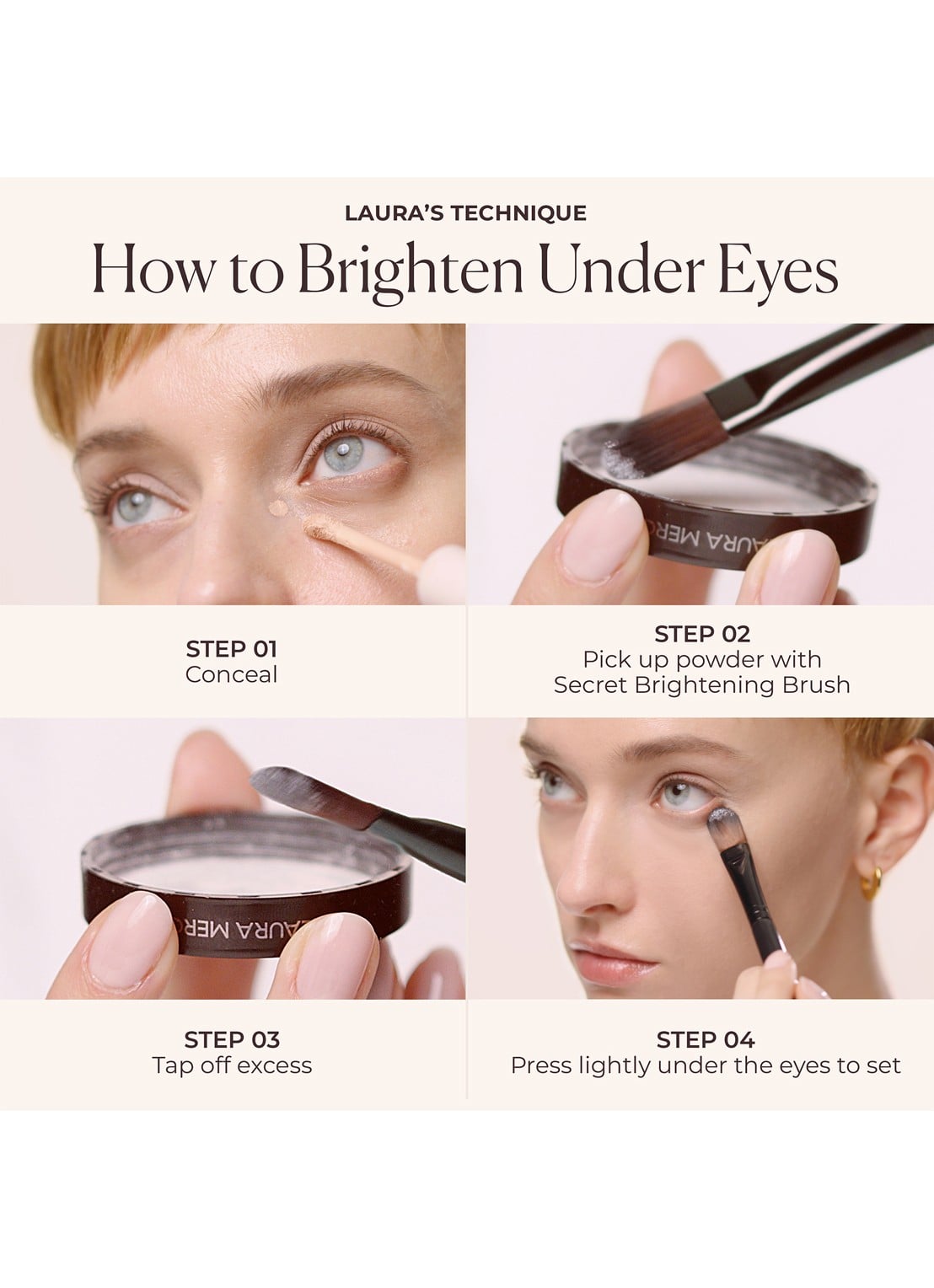 Laura Mercier Secret Brightening Under Eye Setting Powder - losse poeder - detail 7 rich peach