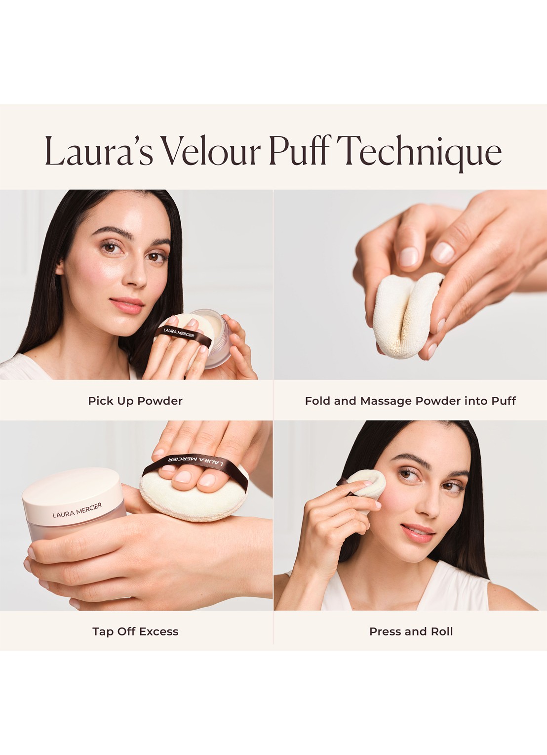 Laura Mercier The Finishing Touch Translucent Loose Setting Powder Ultra-Blur & Puff - make-up set - detail 3 beige