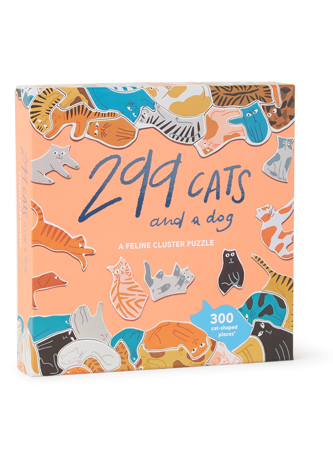 Laurence King 299 Cats and A Dog legpuzzel 300 stukjes - voorkant oranjebruin