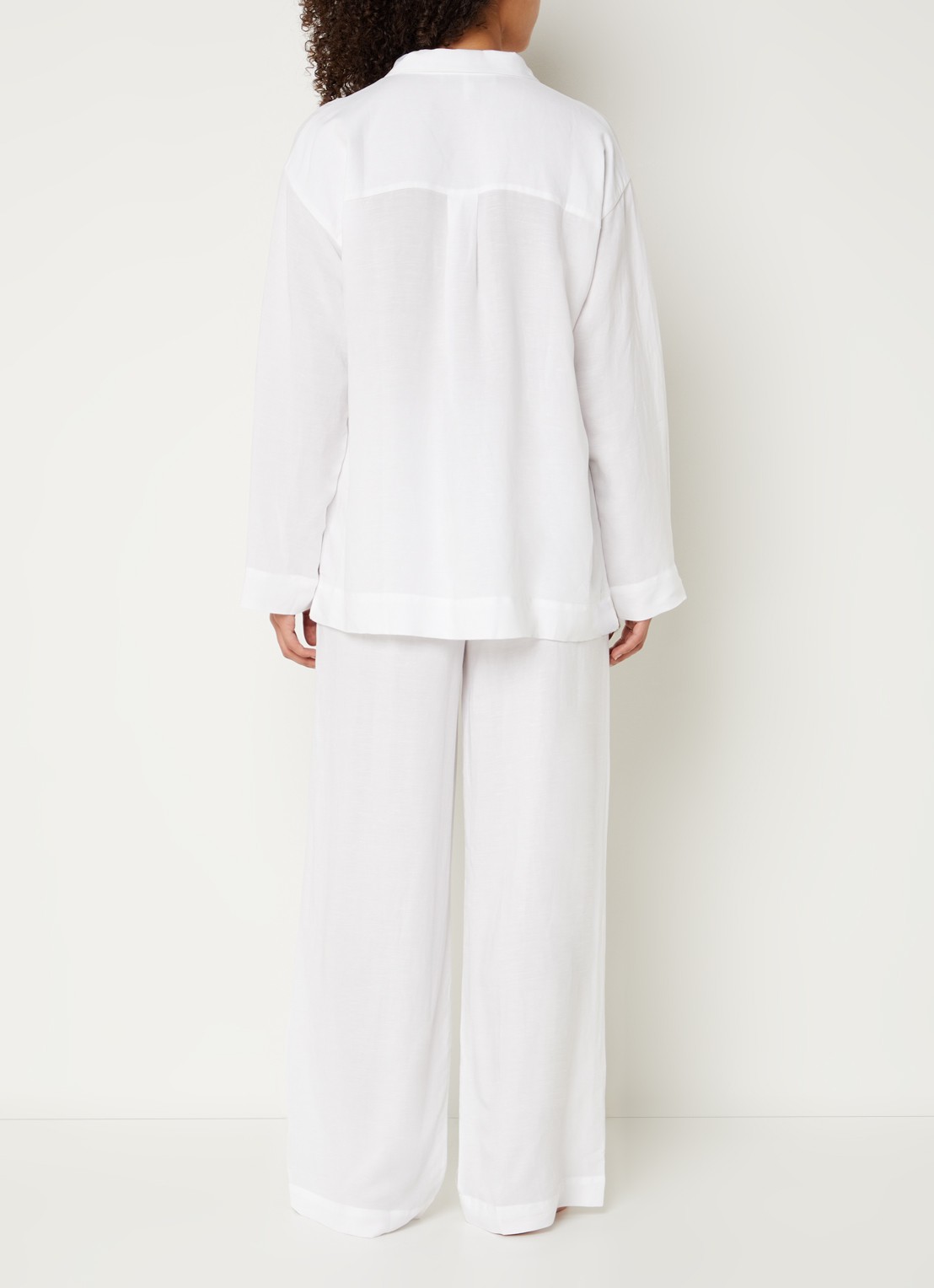 Laurence Tavernier Maldives pyjamaset in linnenblend  - achterkant wit