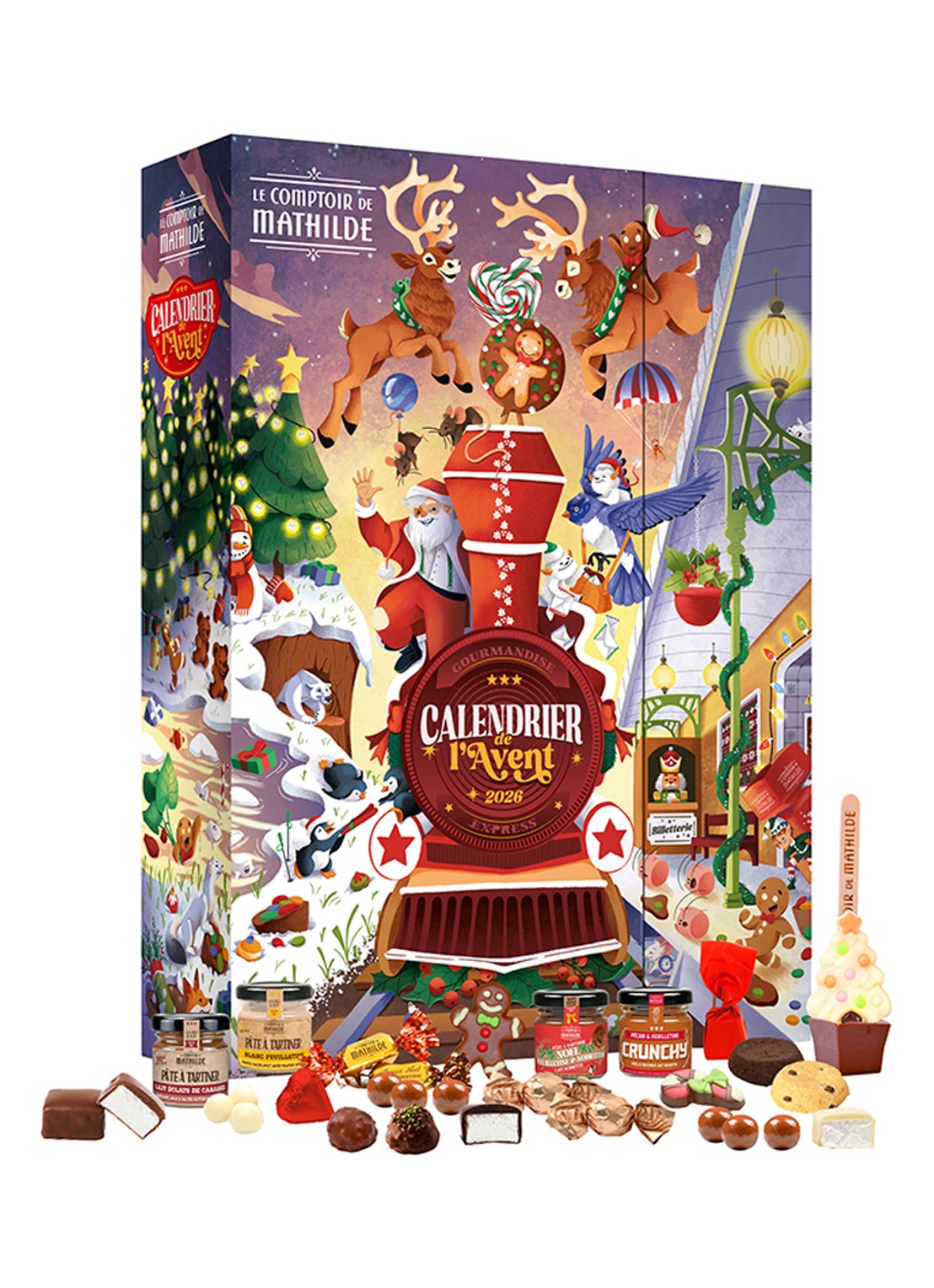 Le Comptoir de Mathilde Adventskalender met chocolade bonbons - 24 dagen - voorkant undefined