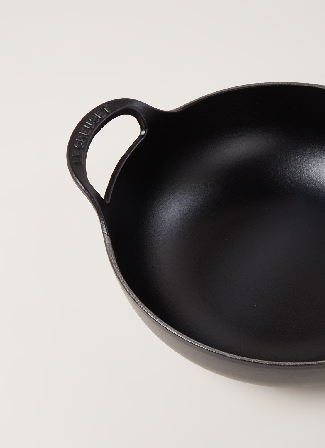 Le Creuset Baltidish braadpan 24 cm - detail mat zwart / zwart