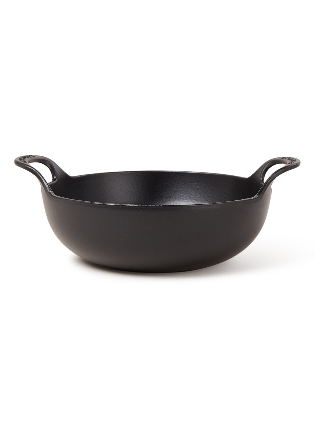 Le Creuset Baltidish braadpan 24 cm - voorkant 2 mat zwart / zwart