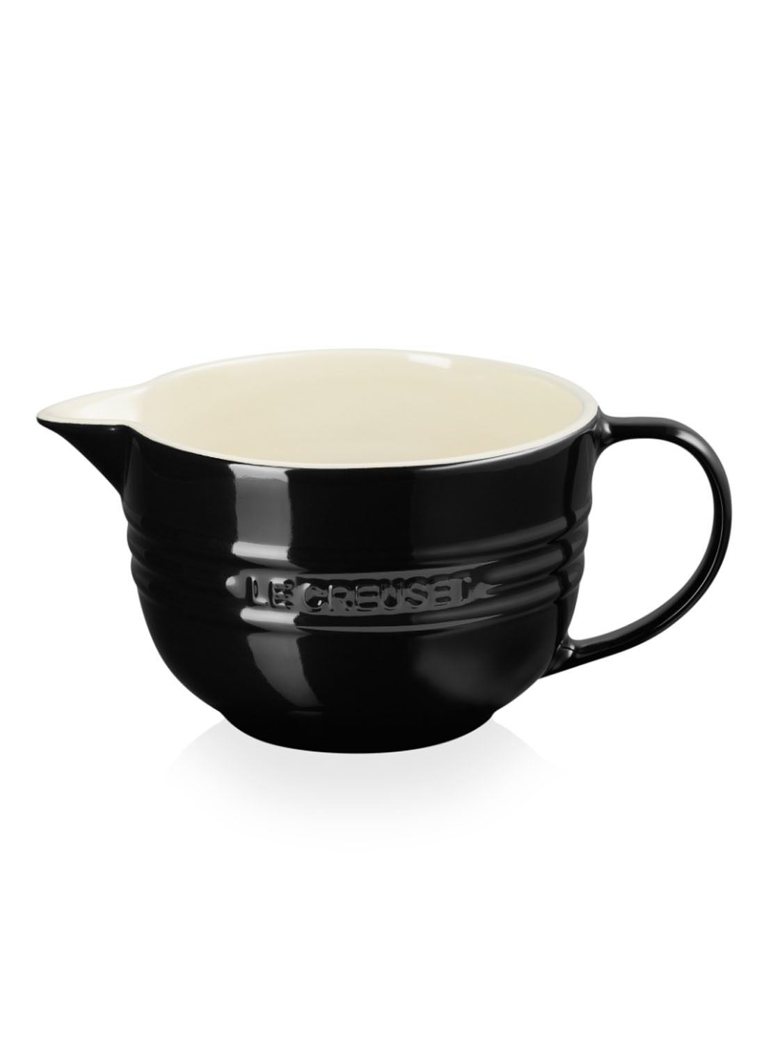 Le Creuset Beslagkom van aardewerk 2 liter - voorkant 3 ebbenzwart / zwart