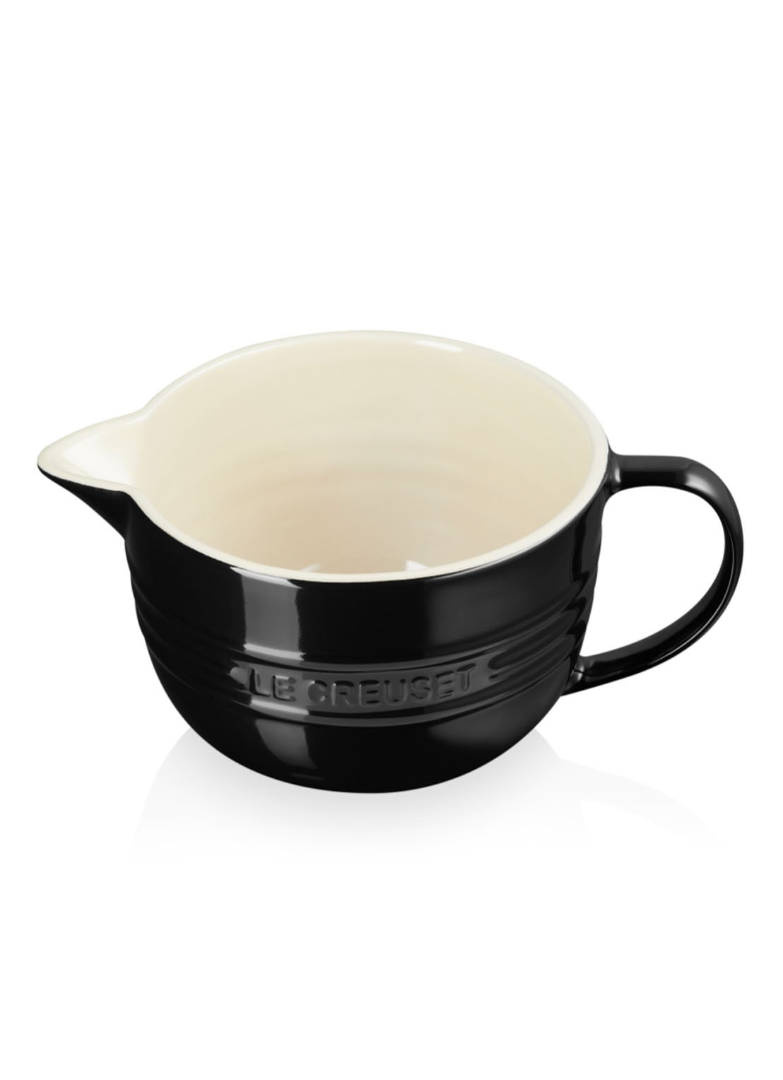 Le Creuset Beslagkom van aardewerk 2 liter - voorkant 4 ebbenzwart / zwart