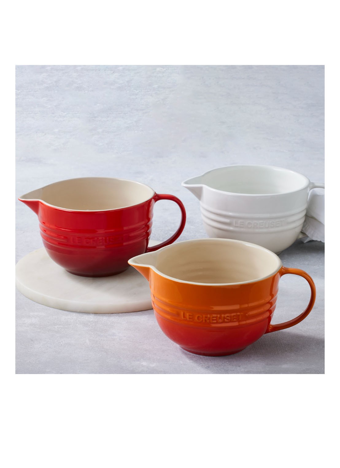 Le Creuset Beslagkom van aardewerk 2 liter - detail 5 meringue / beige