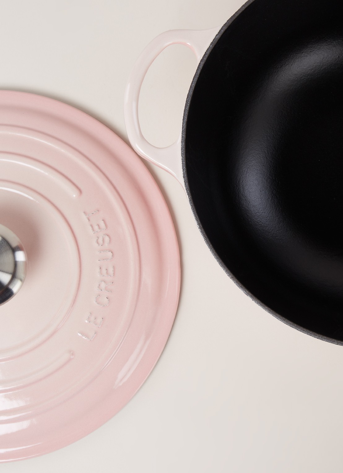 Le Creuset Braadpan Ø24 cm - detail 3 shell pink / roze