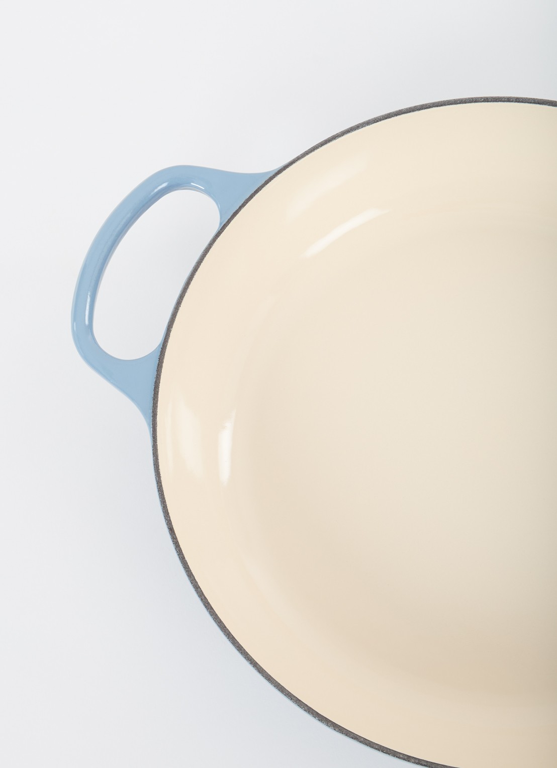 Le Creuset Campagnard braad-/stoofpan Ø30 cm - detail 3 chambray / blauw