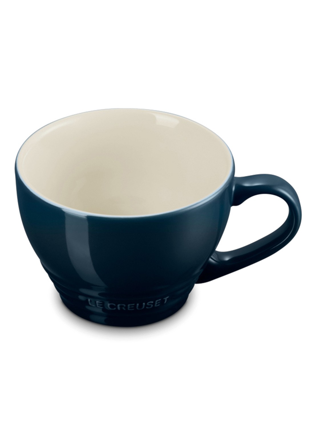 Le Creuset Cappuccino mok 40 cl - voorkant 4 donkerblauw