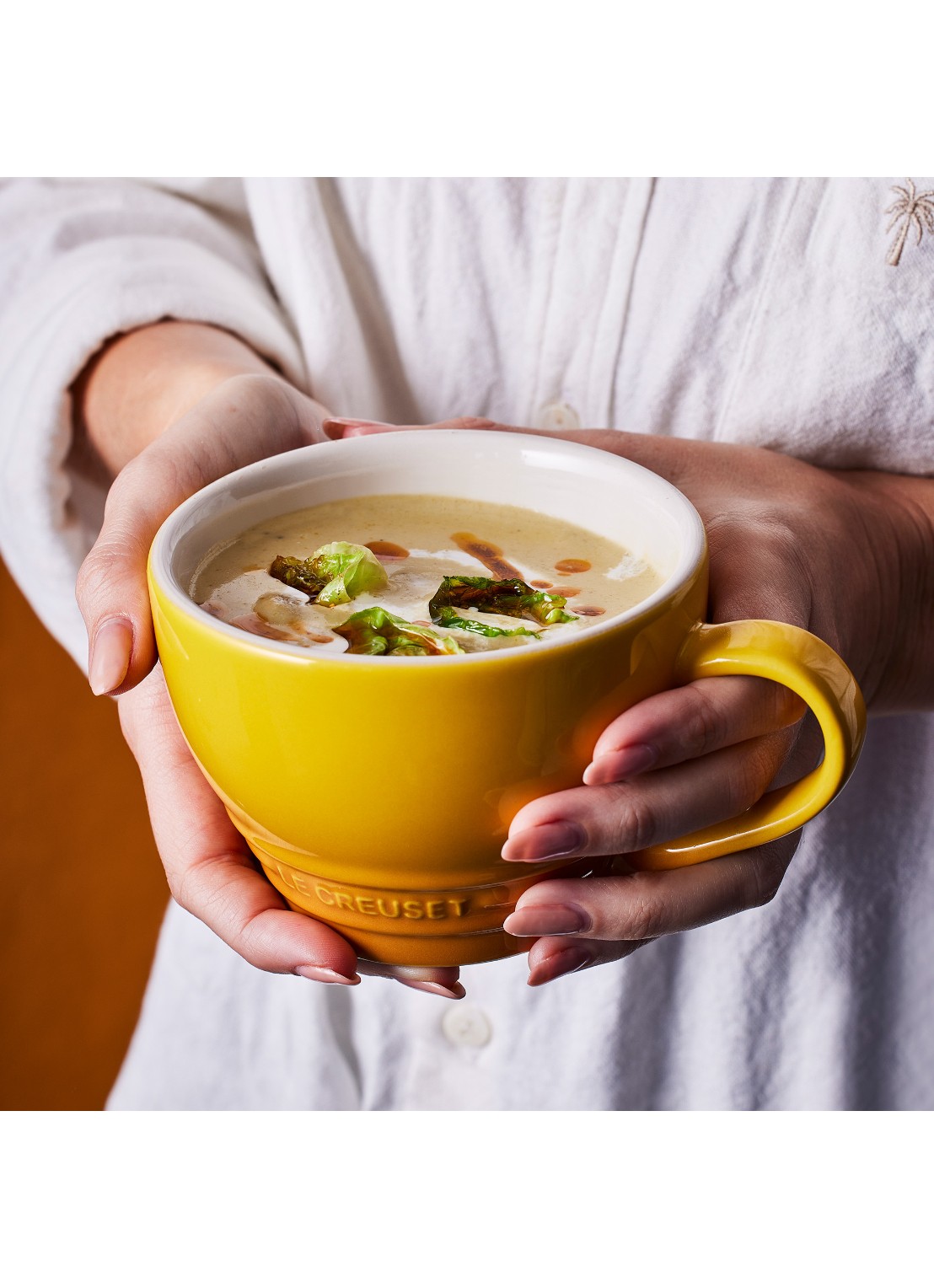Le Creuset Cappuccino mok 40 cl - voorkant 2 nectar / oranje