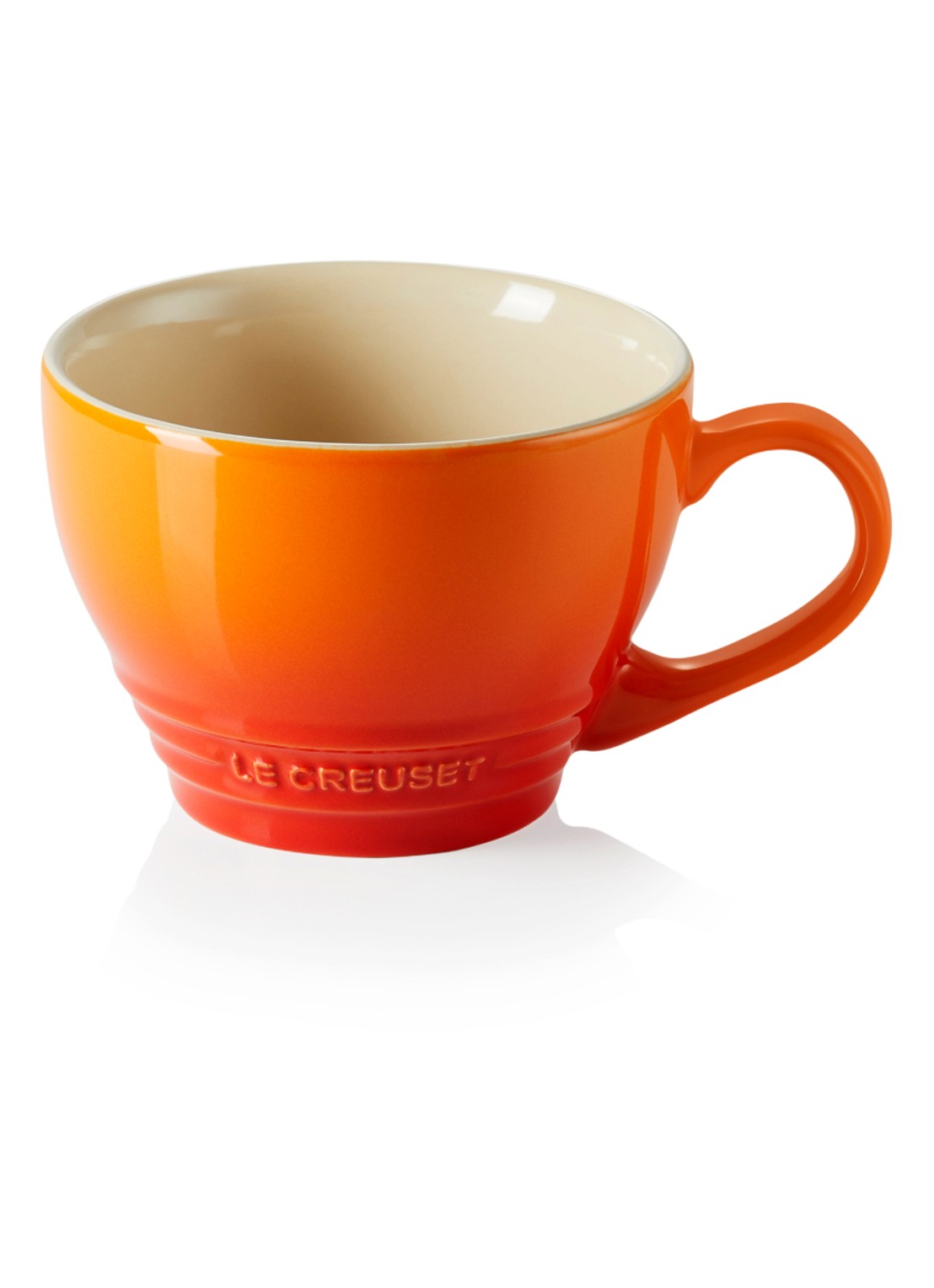 Le Creuset Cappuccino mok 40 cl - voorkant 5 oranjerood / oranje