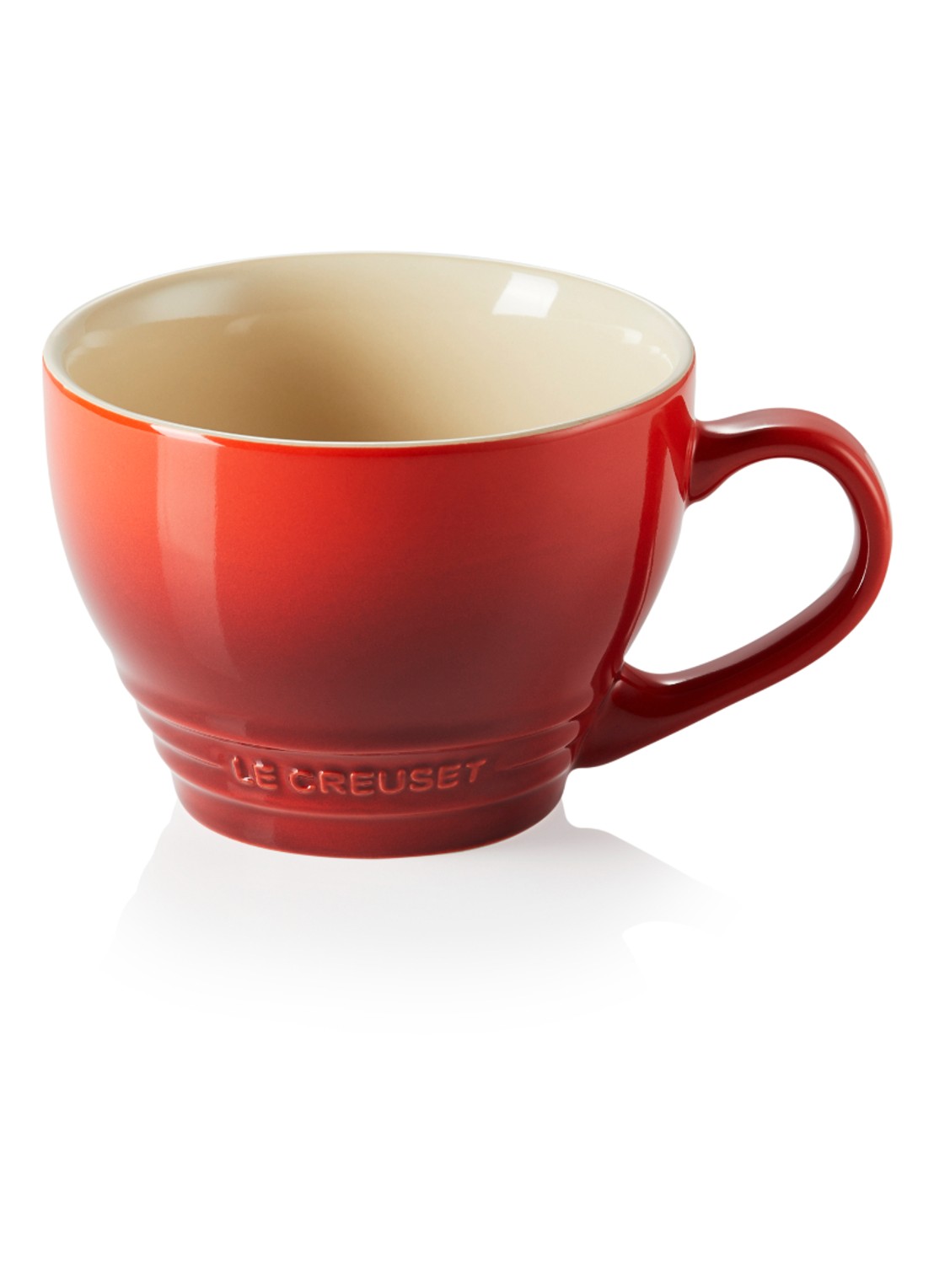 Le Creuset Cappuccino mok 40 cl - voorkant kersenrood / rood