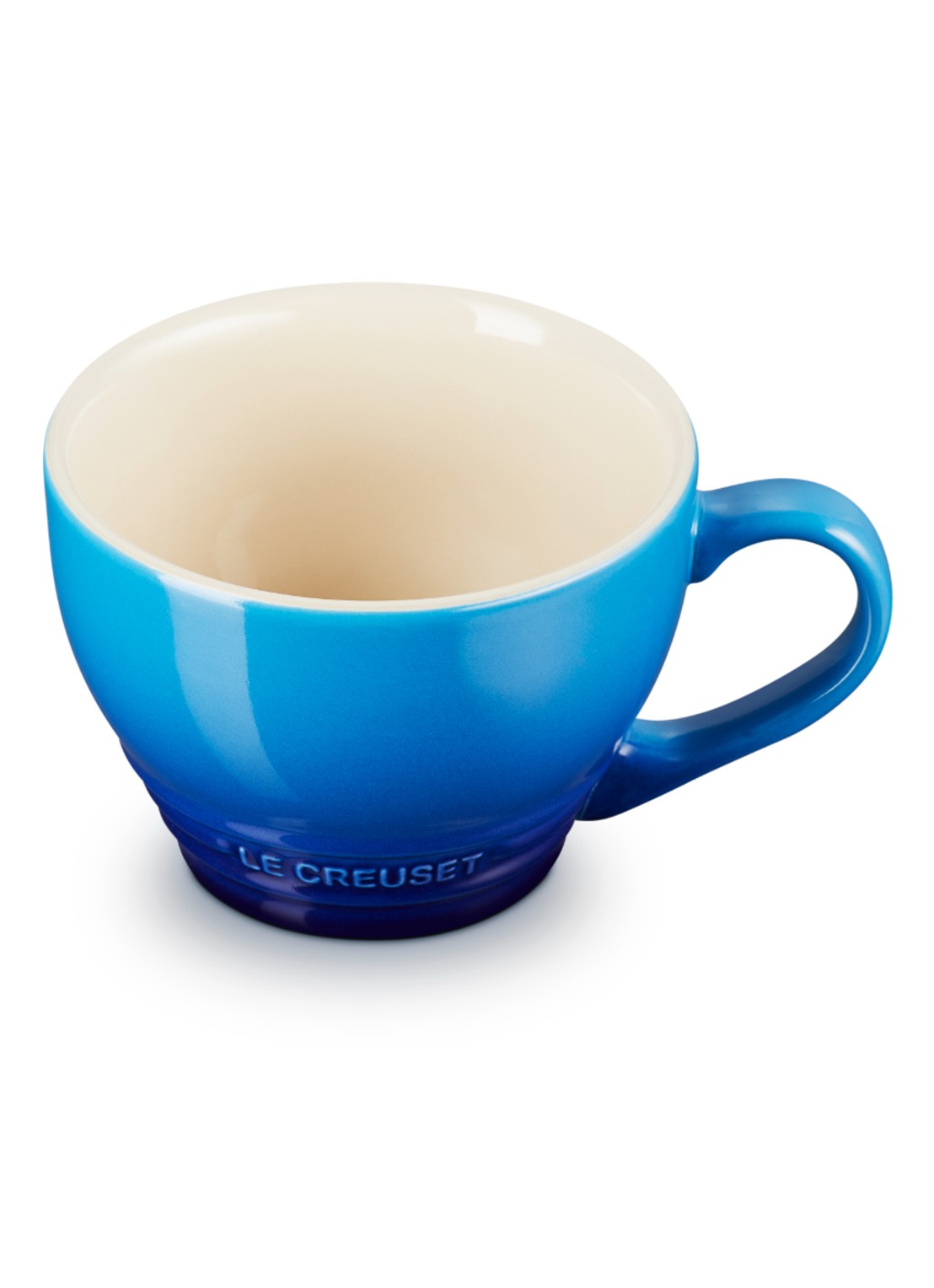 Le Creuset Cappuccino mok 40 cl - detail 2 azure / blauw