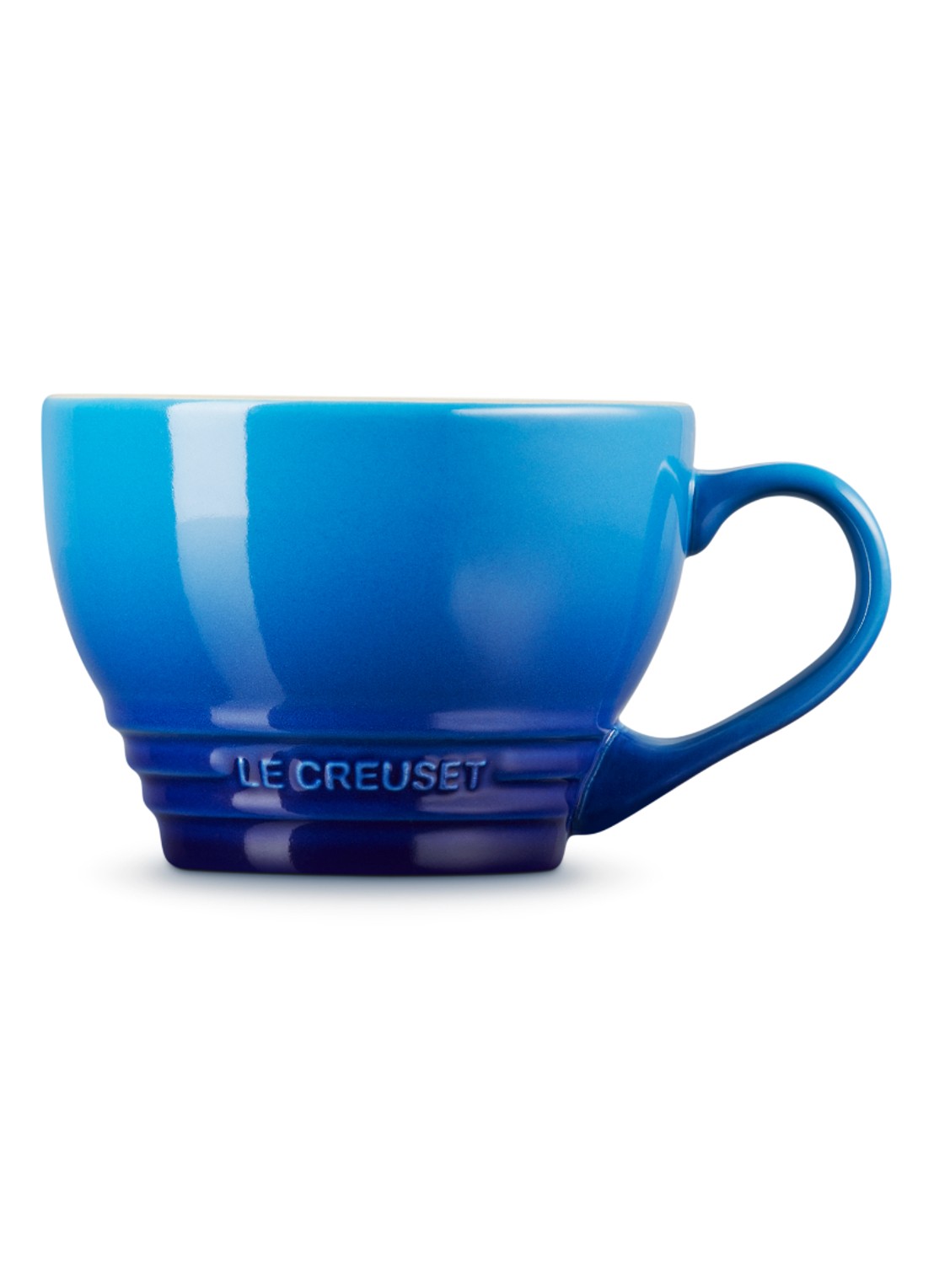 Le Creuset Cappuccino mok 40 cl - detail 3 azure / blauw