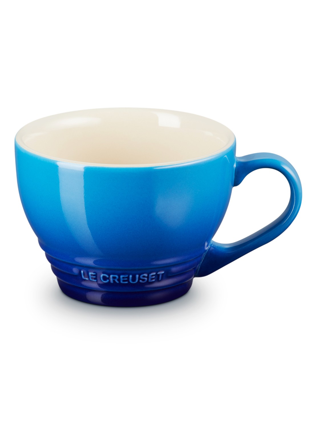 Le Creuset Cappuccino mok 40 cl - voorkant azure / blauw