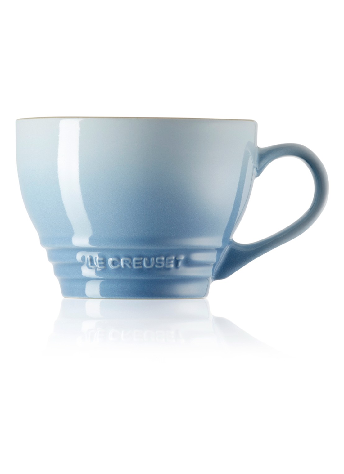 Le Creuset Cappuccino mok 40 cl - detail 4 coastal blue / lichtblauw