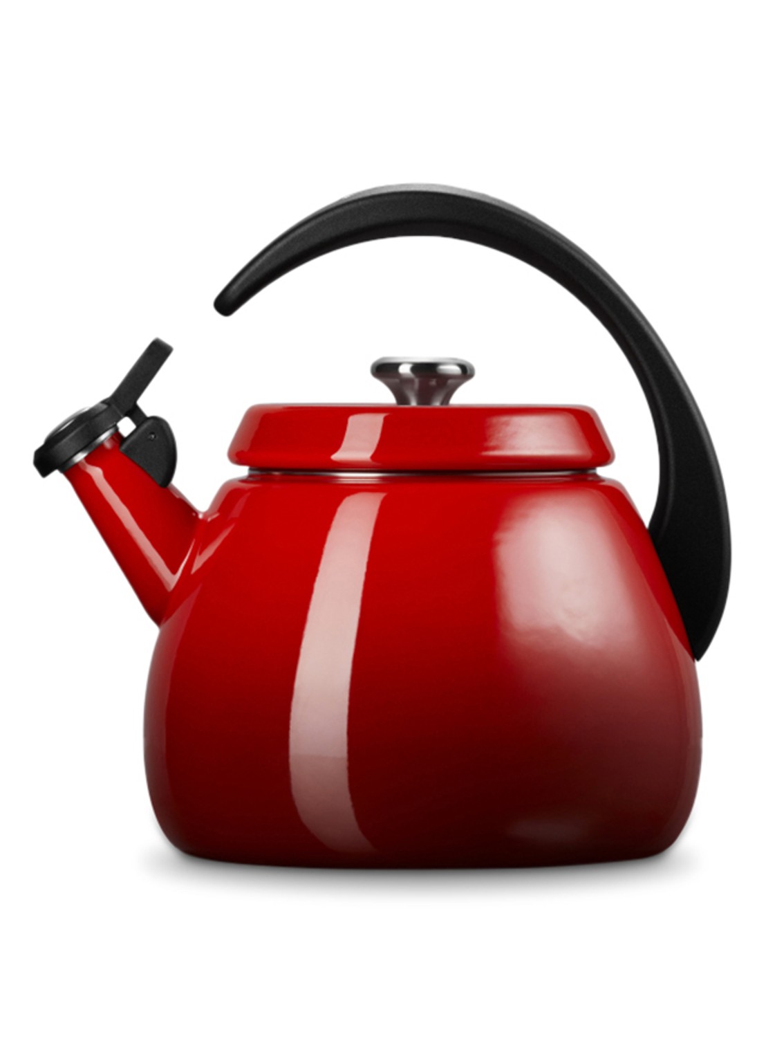 Le Creuset Cloche fluitketel 2,1 liter - achterkant donkerrood