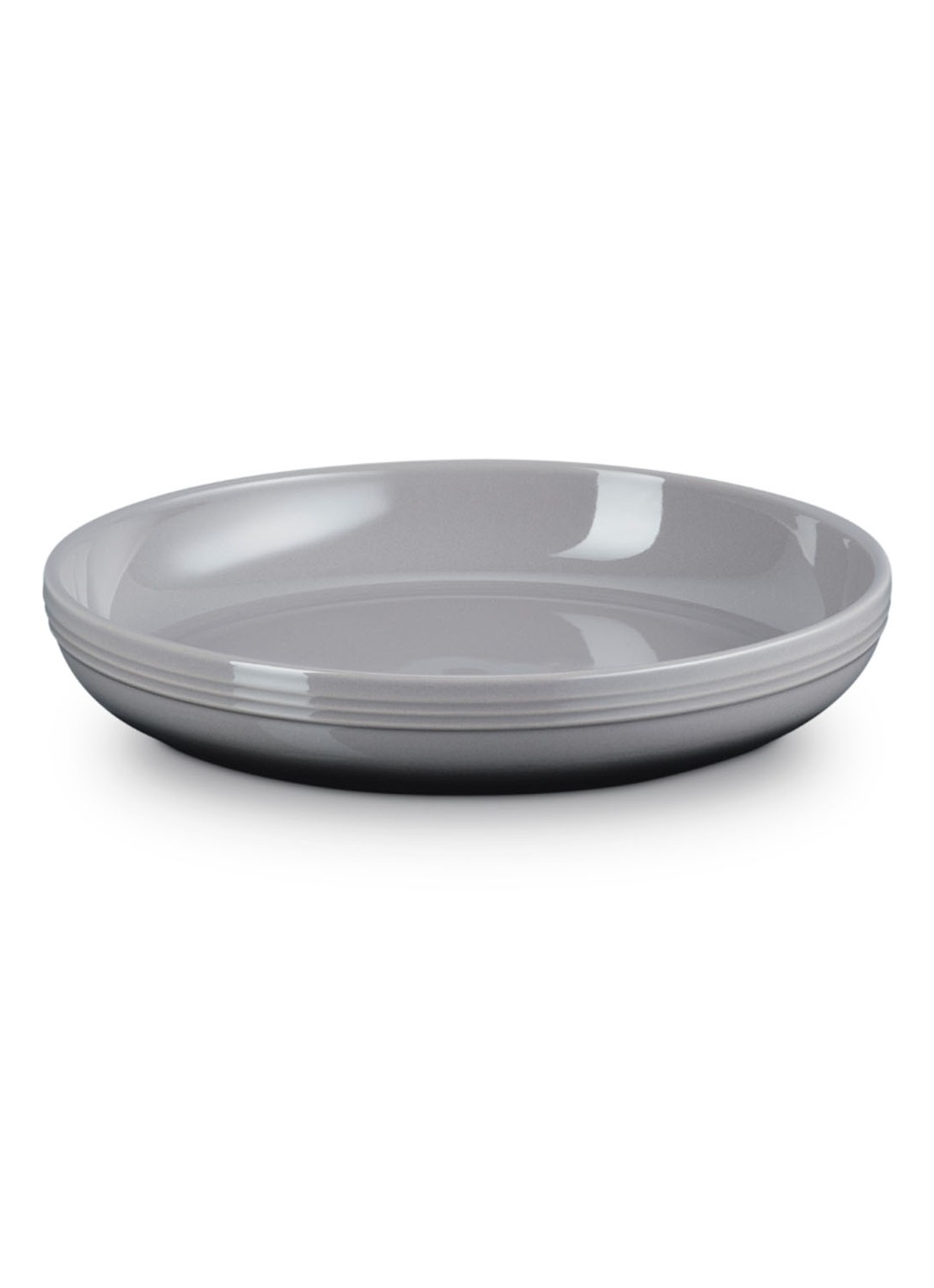 Le Creuset Coupe Flint diep bord 22 cm - voorkant 5 flint / grijs
