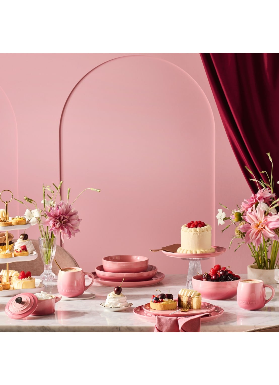 Le Creuset Coupe kom 16 cm - detail 5 roze