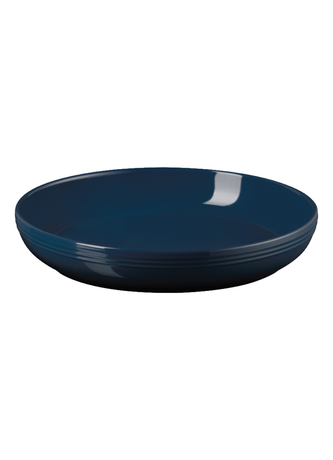 Le Creuset Diep bord 22 cm - voorkant donkerblauw