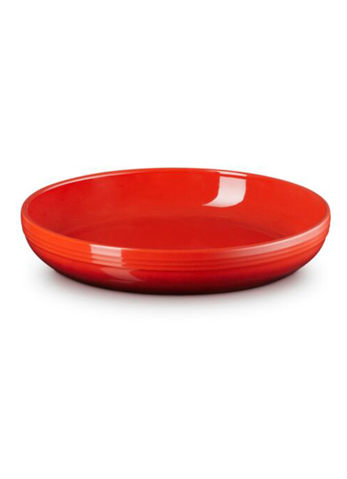 Le Creuset Diep bord 22 cm - voorkant donkerrood
