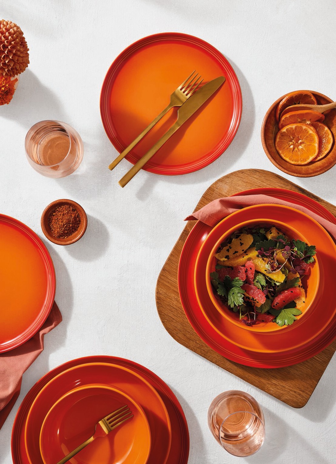 Le Creuset Dinerbord 27 cm - detail 5 oranjerood