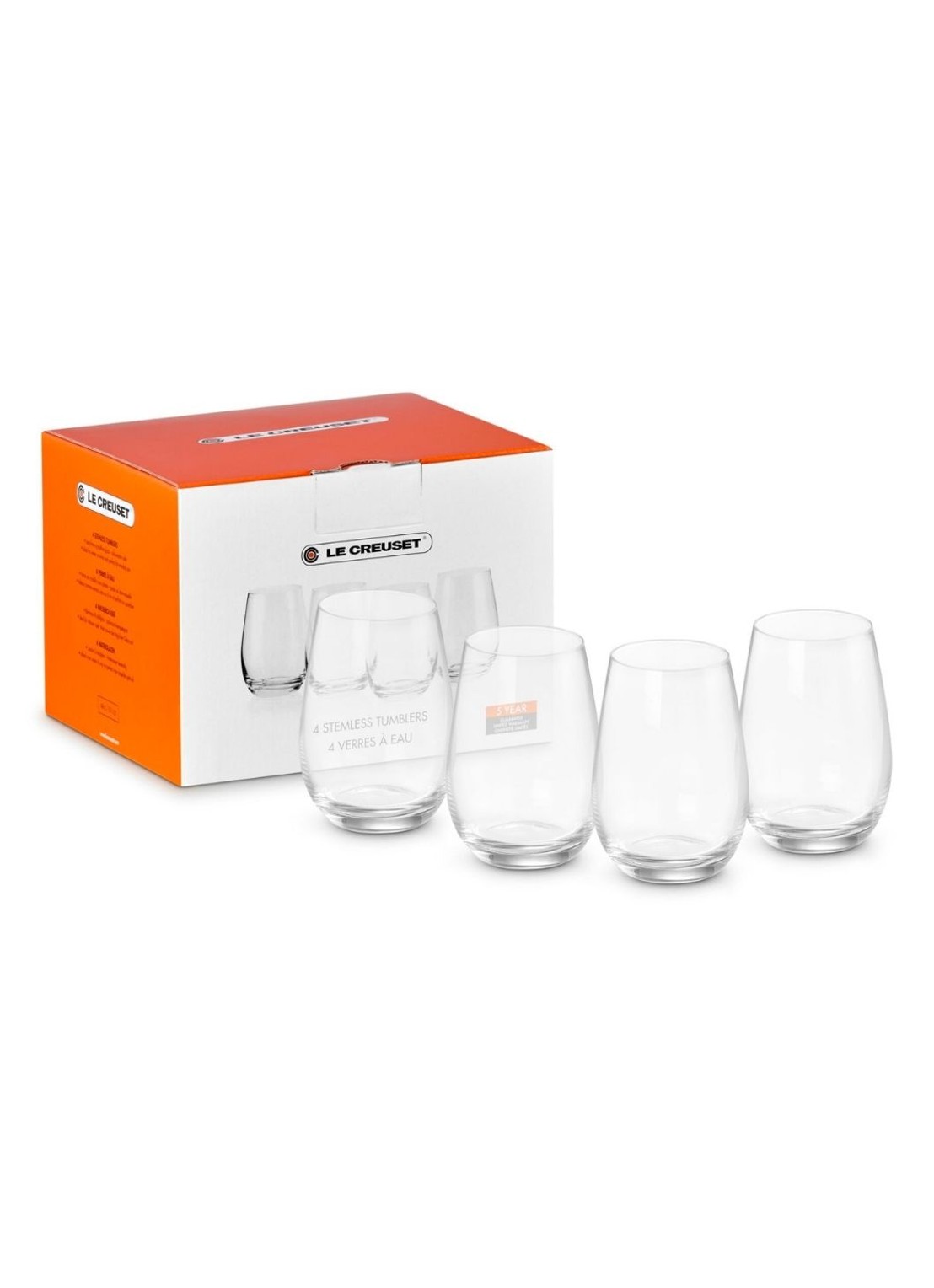 Le Creuset Drinkglas set van 4 - voorkant 2 transparant