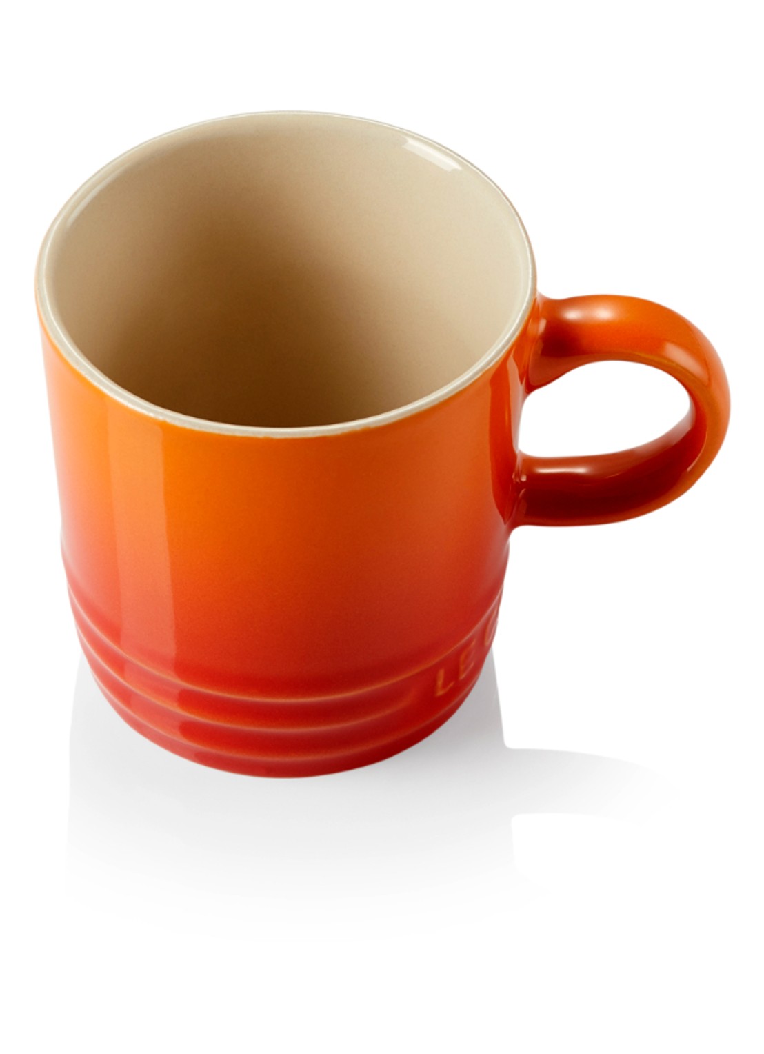 Le Creuset Espressokopje 10 cl - detail 3 oranjerood / oranje