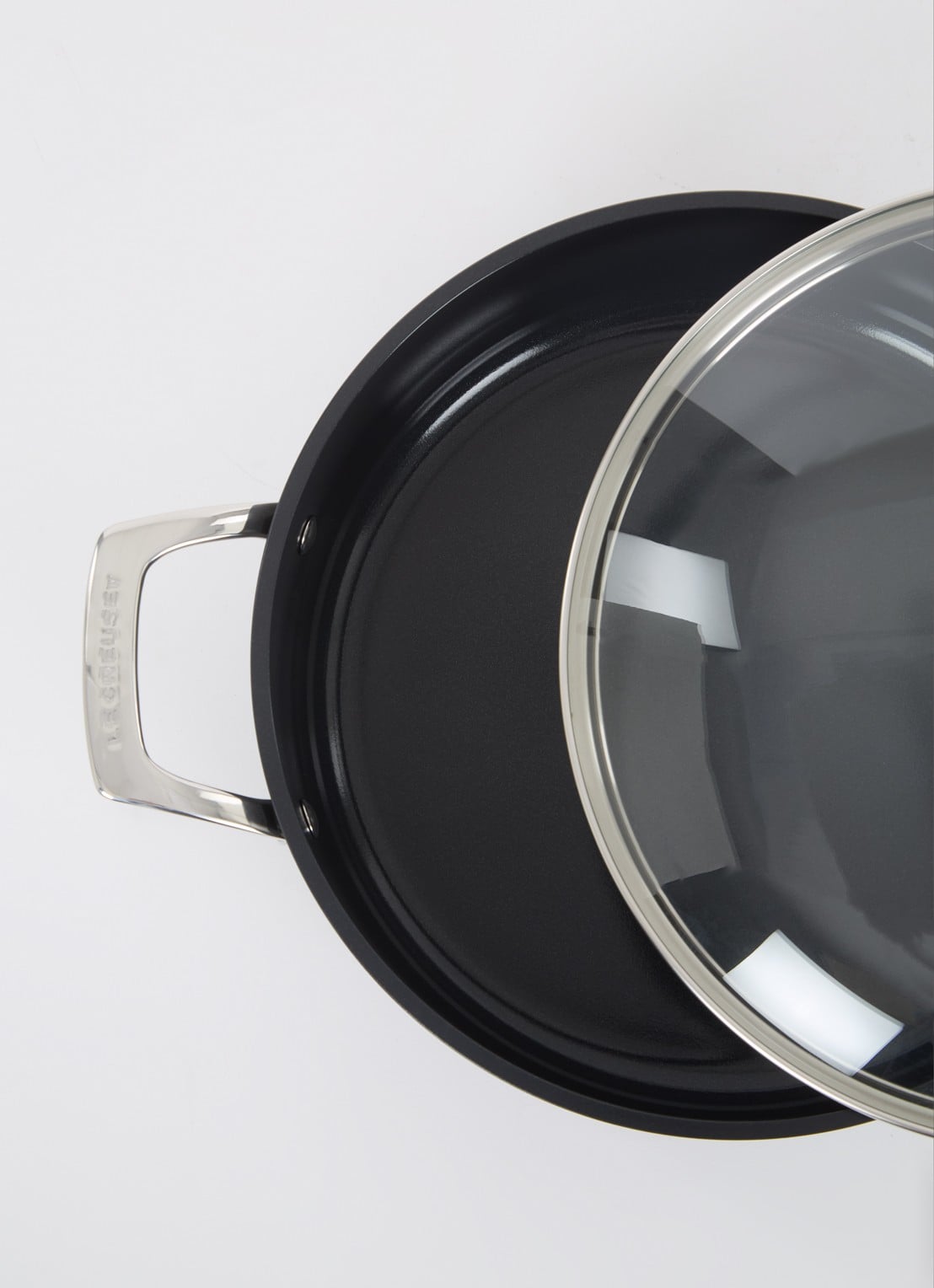 Le Creuset Essential Non-Stick Ceramic hapjespan Ø26 cm - voorkant 2 zwart
