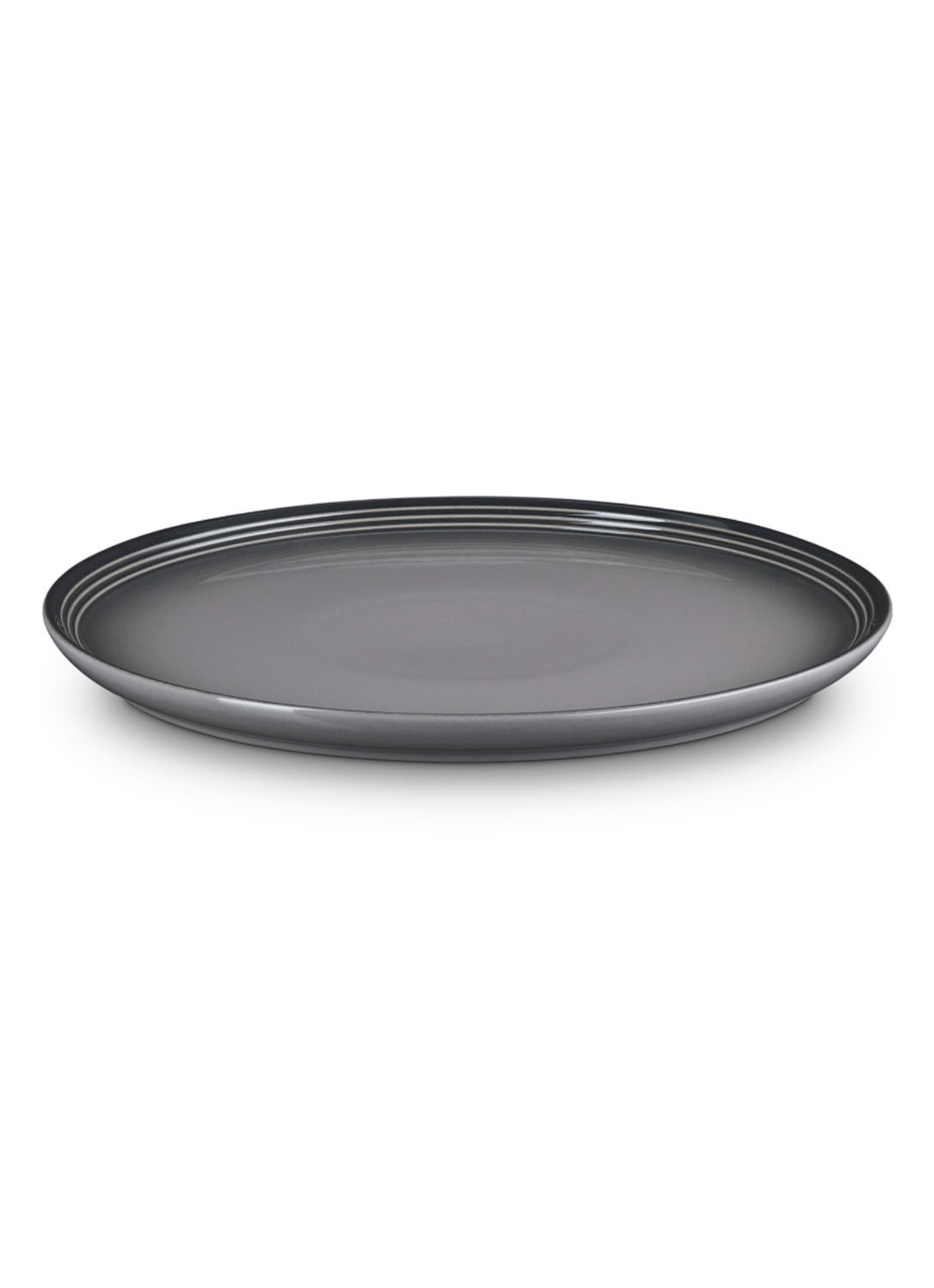 Le Creuset Flint bord 27 cm - voorkant flint / grijs