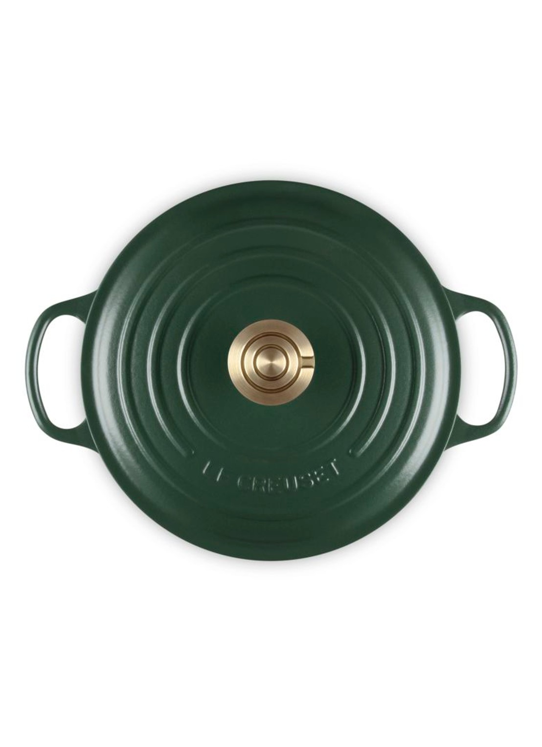 Le Creuset Forêt braadpan 24 cm  - detail 2 donkergroen