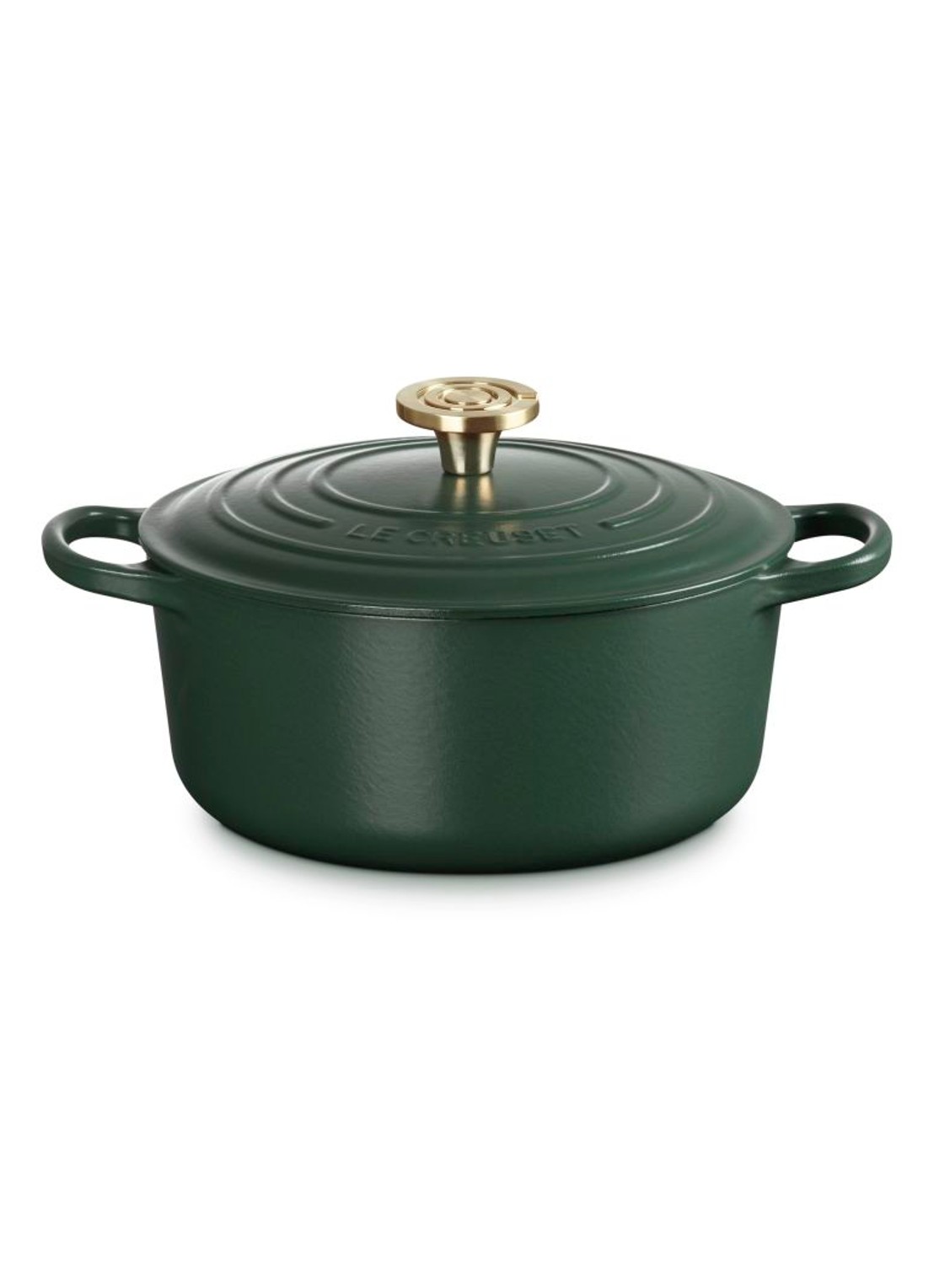 Le Creuset Forêt braadpan 24 cm  - voorkant 4 donkergroen