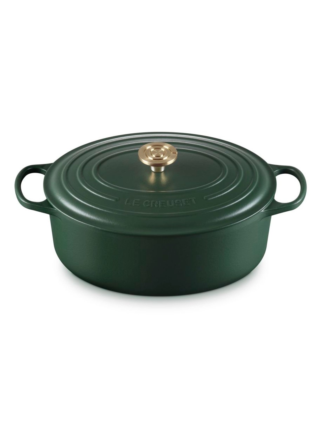 Le Creuset Forêt braadpan 28 cm  - achterkant 4 donkergroen
