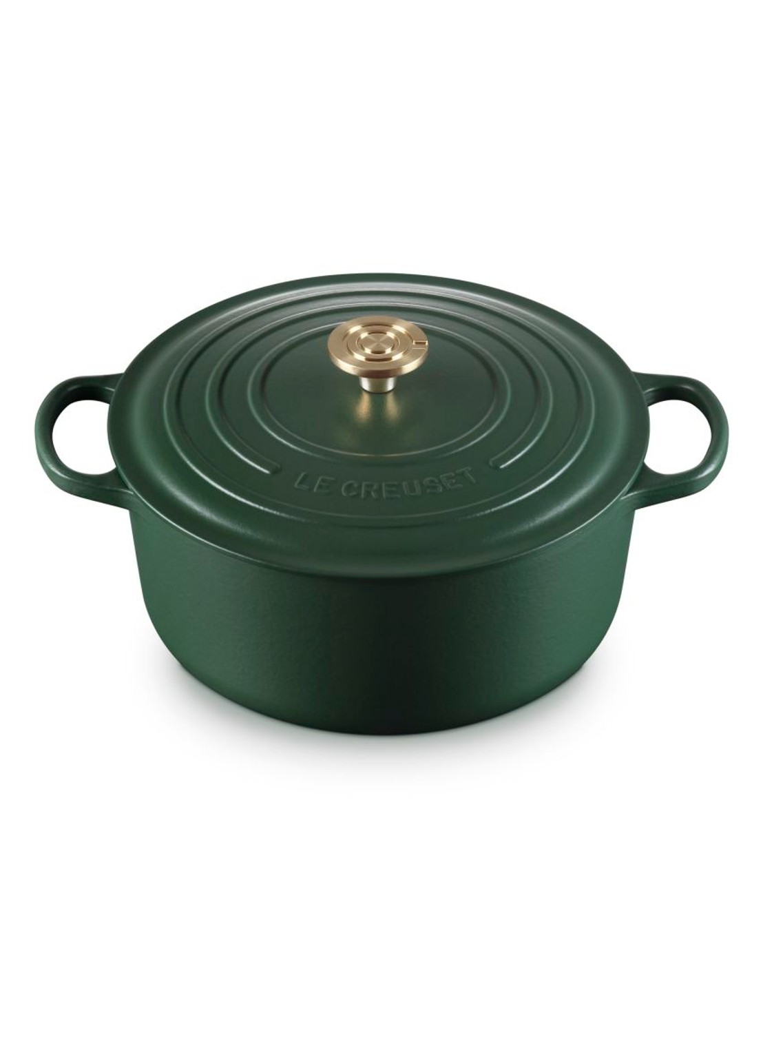 Le Creuset Forêt braadpan 28 cm  - achterkant 4 donkergroen