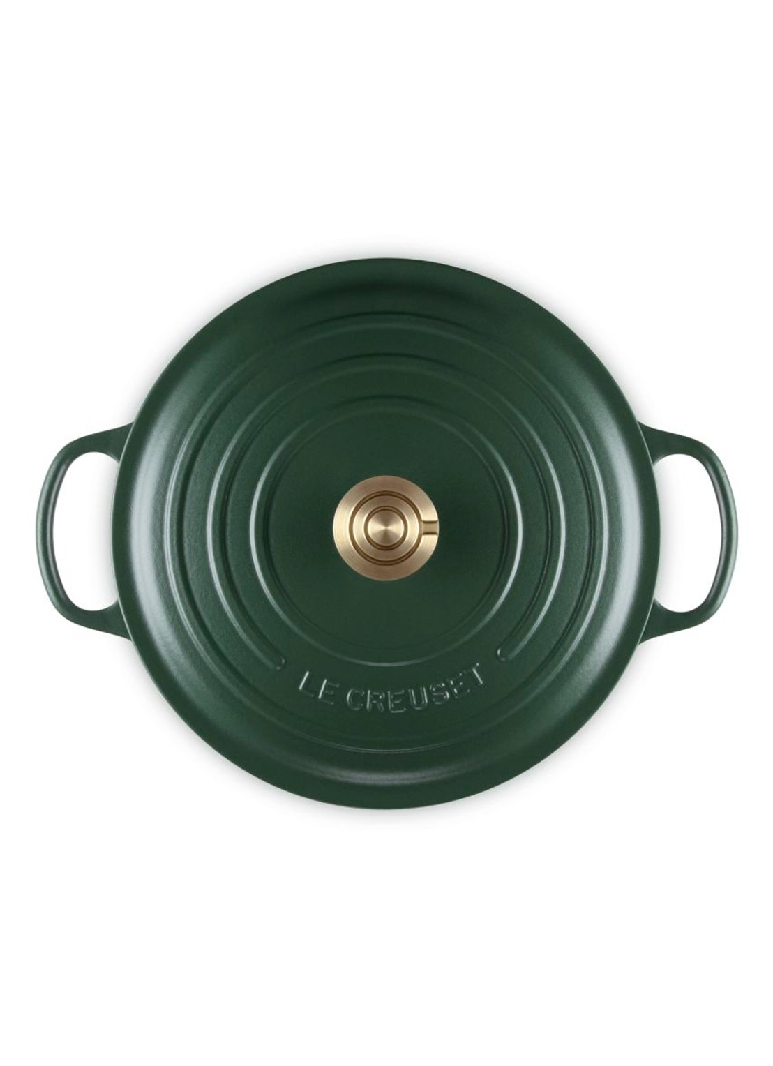 Le Creuset Forêt braadpan 28 cm  - detail 2 donkergroen