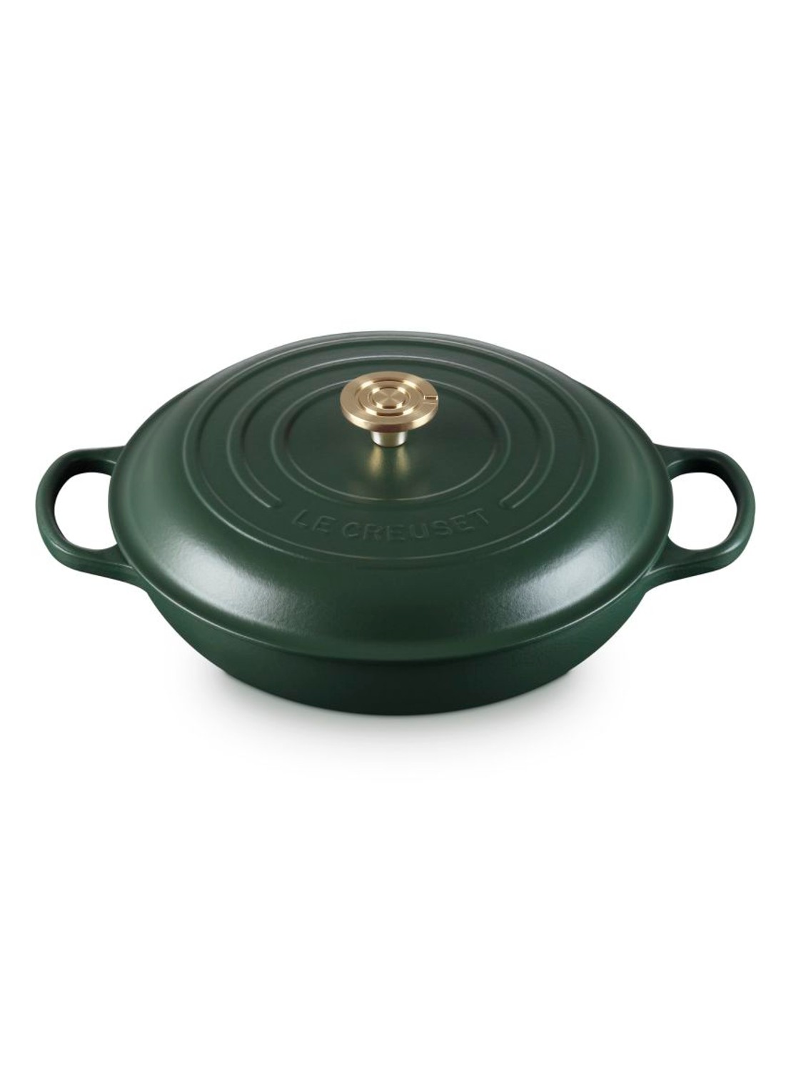 Le Creuset Forêt campagnard 30 cm  - achterkant 5 donkergroen
