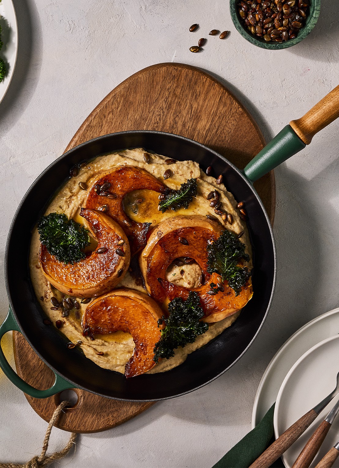 Le Creuset Forêt koekenpan 28 cm  - voorkant 7 donkergroen