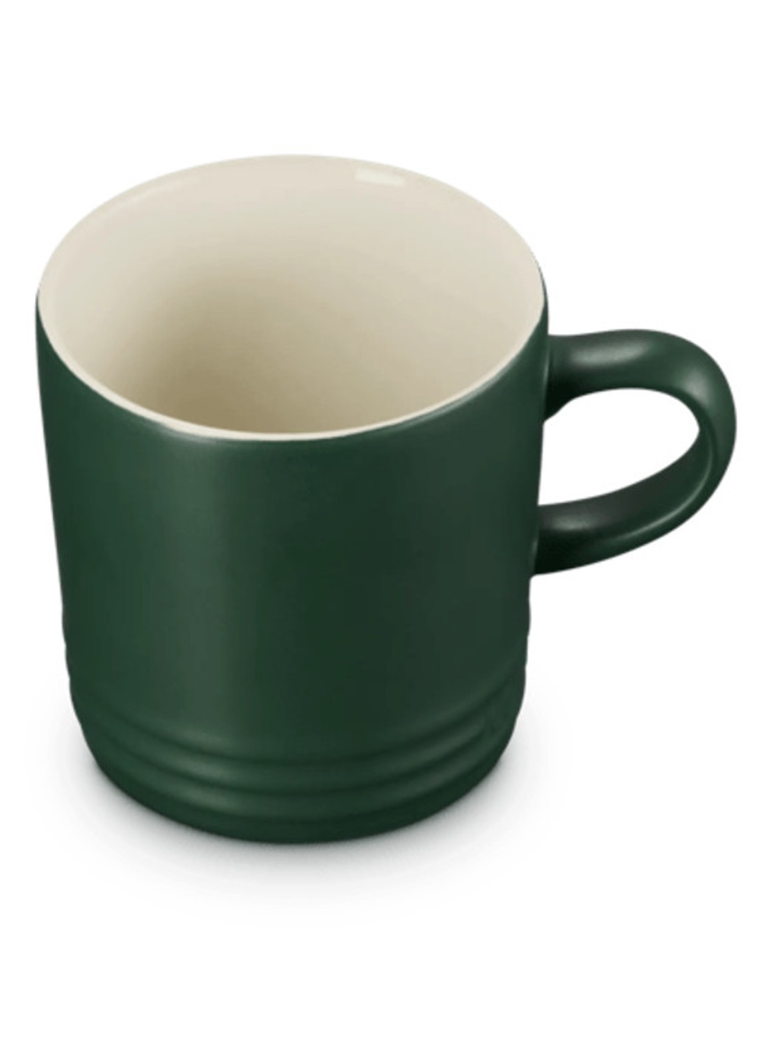 Le Creuset Forêt mok 35 cl  - achterkant 4 donkergroen