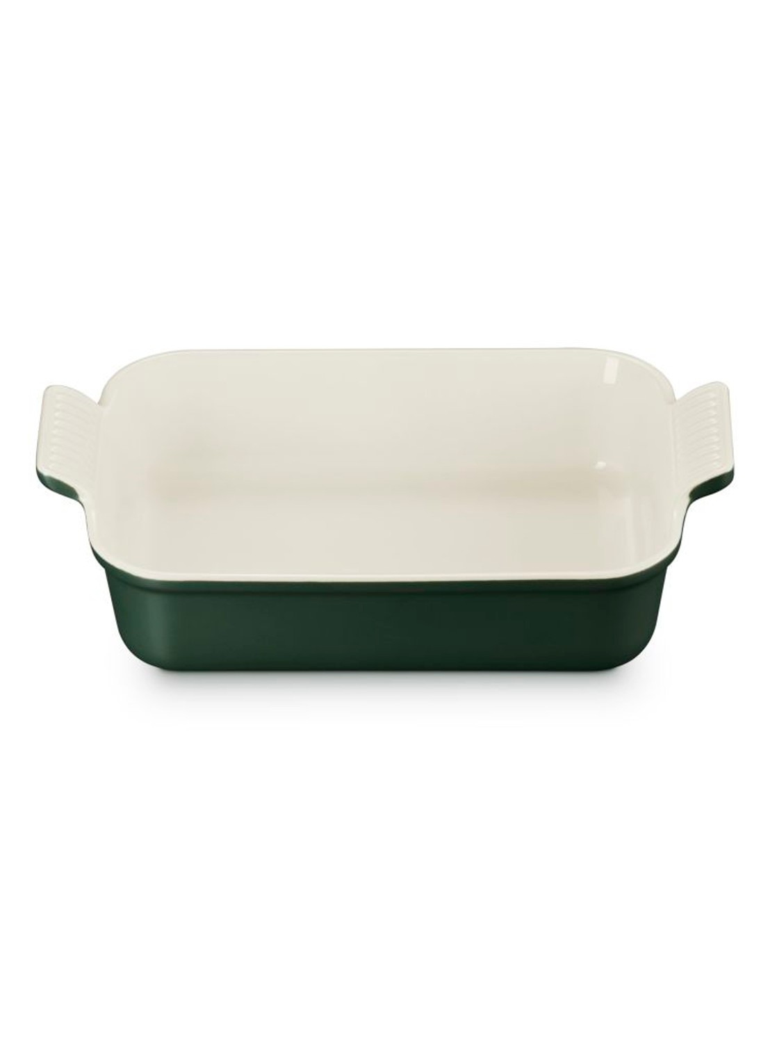 Le Creuset Forêt ovenschaal 26 cm  - achterkant 6 donkergroen