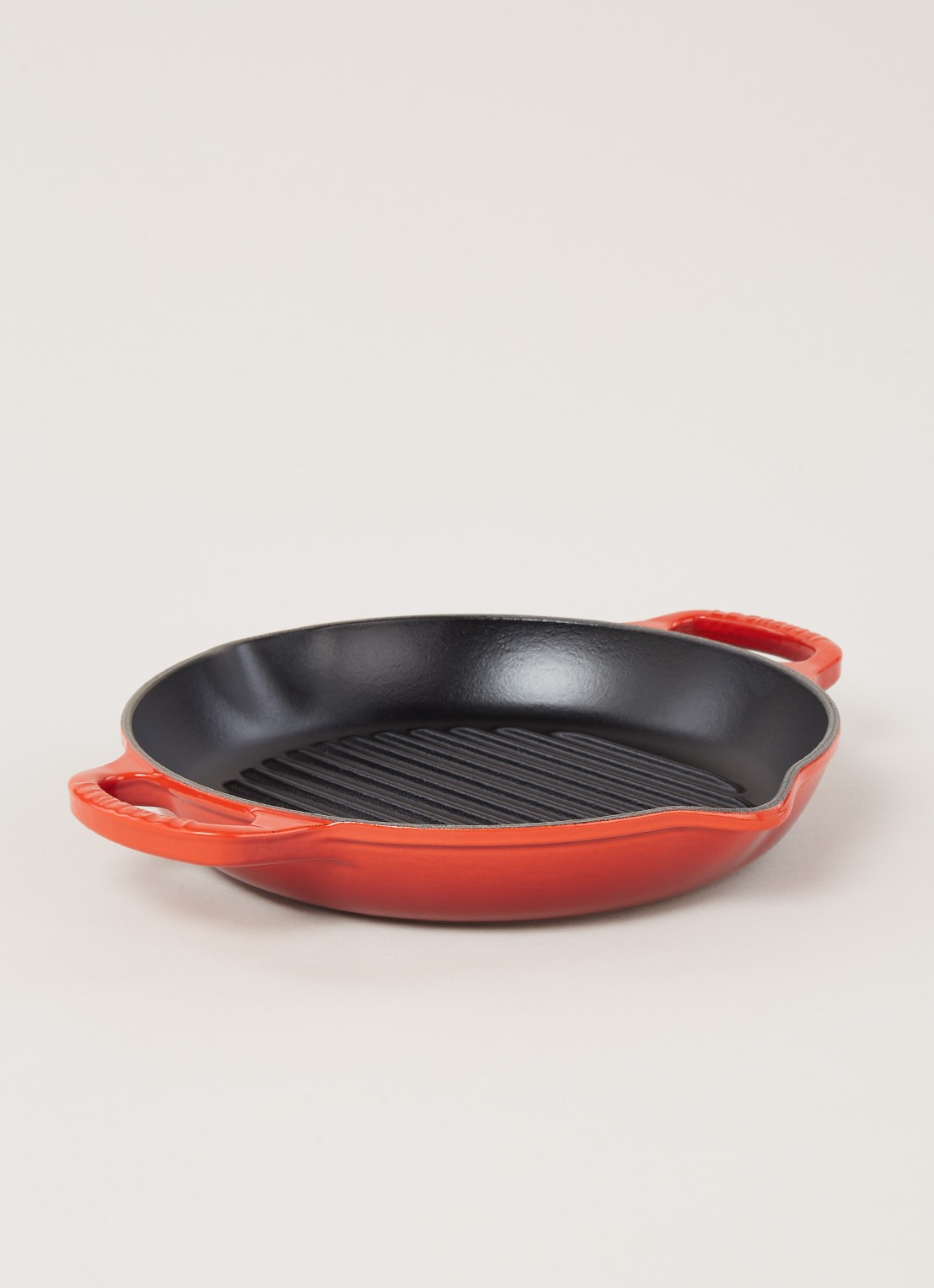 Le Creuset Grillpan Ø25 cm - voorkant 2 kersenrood / rood