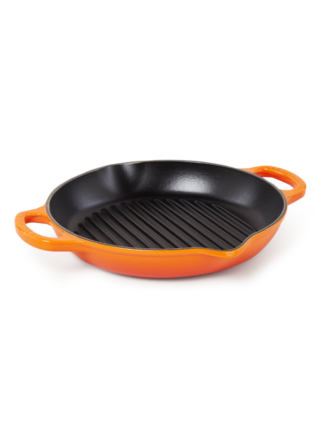 Le Creuset Grillpan Ø25 cm - voorkant oranjerood / oranje
