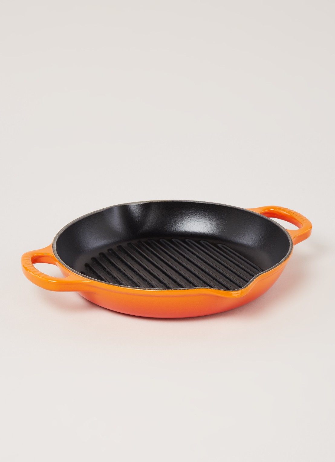 Le Creuset Grillpan Ø25 cm - voorkant 2 oranjerood / oranje