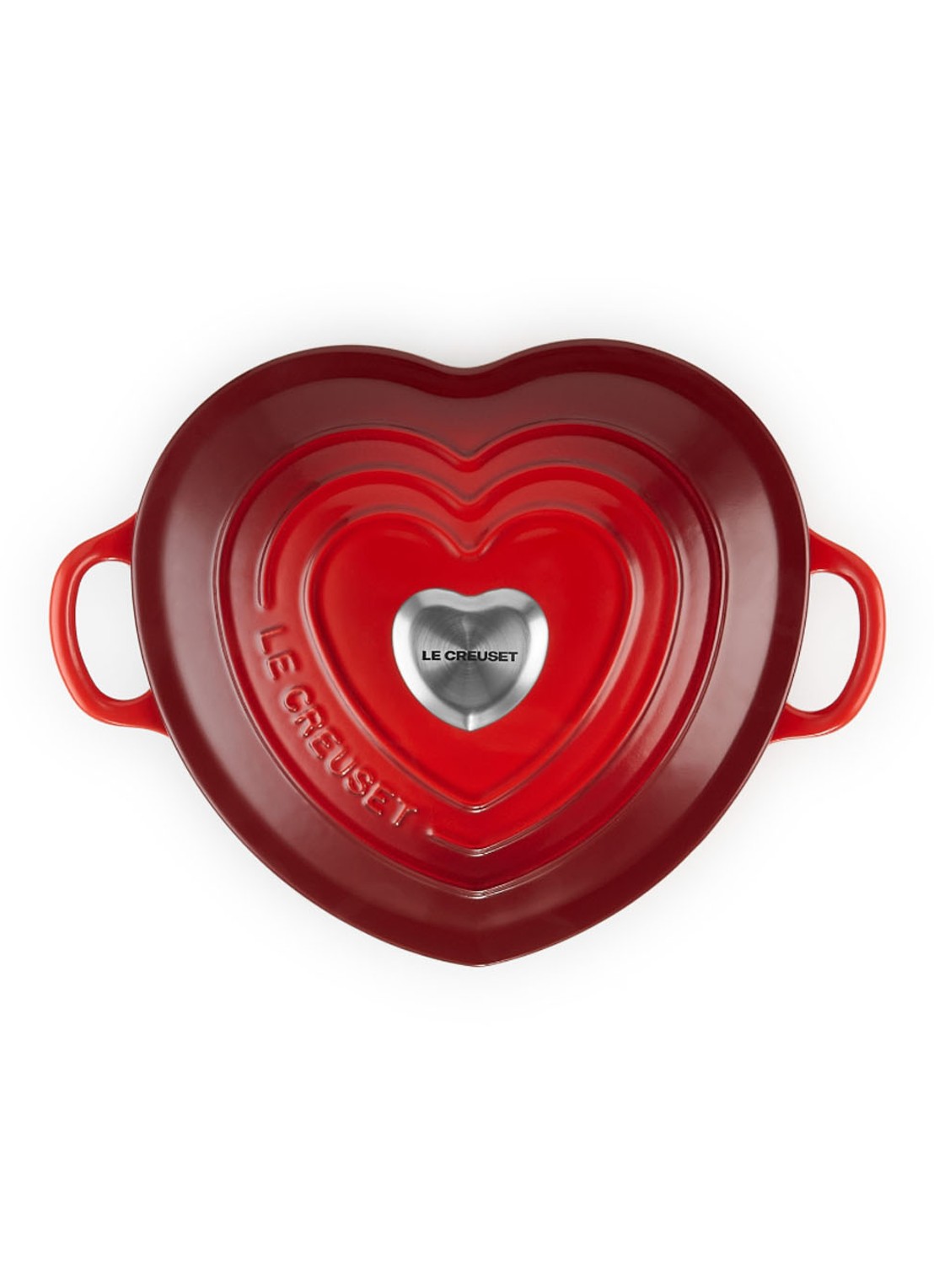 Le Creuset Hart braadpan Ø20 cm  - detail kersenrood / rood