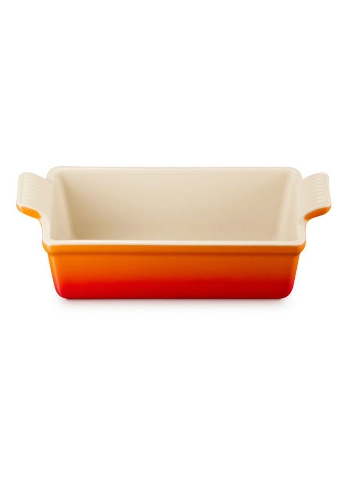 Le Creuset Heritage bakvorm 23 cm - achterkant 6 oranjerood